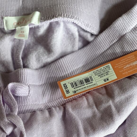 Colsie Lilac Jogger Sweatpants XS New With Tags Lounge Pants $20 NWT - Picture 3 of 5